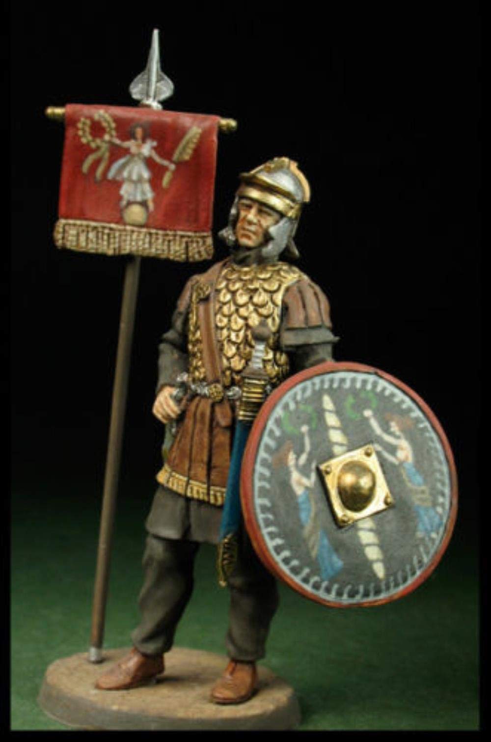 Jouet résine modèle figurine miniature guerrier romain 1/32 non peint