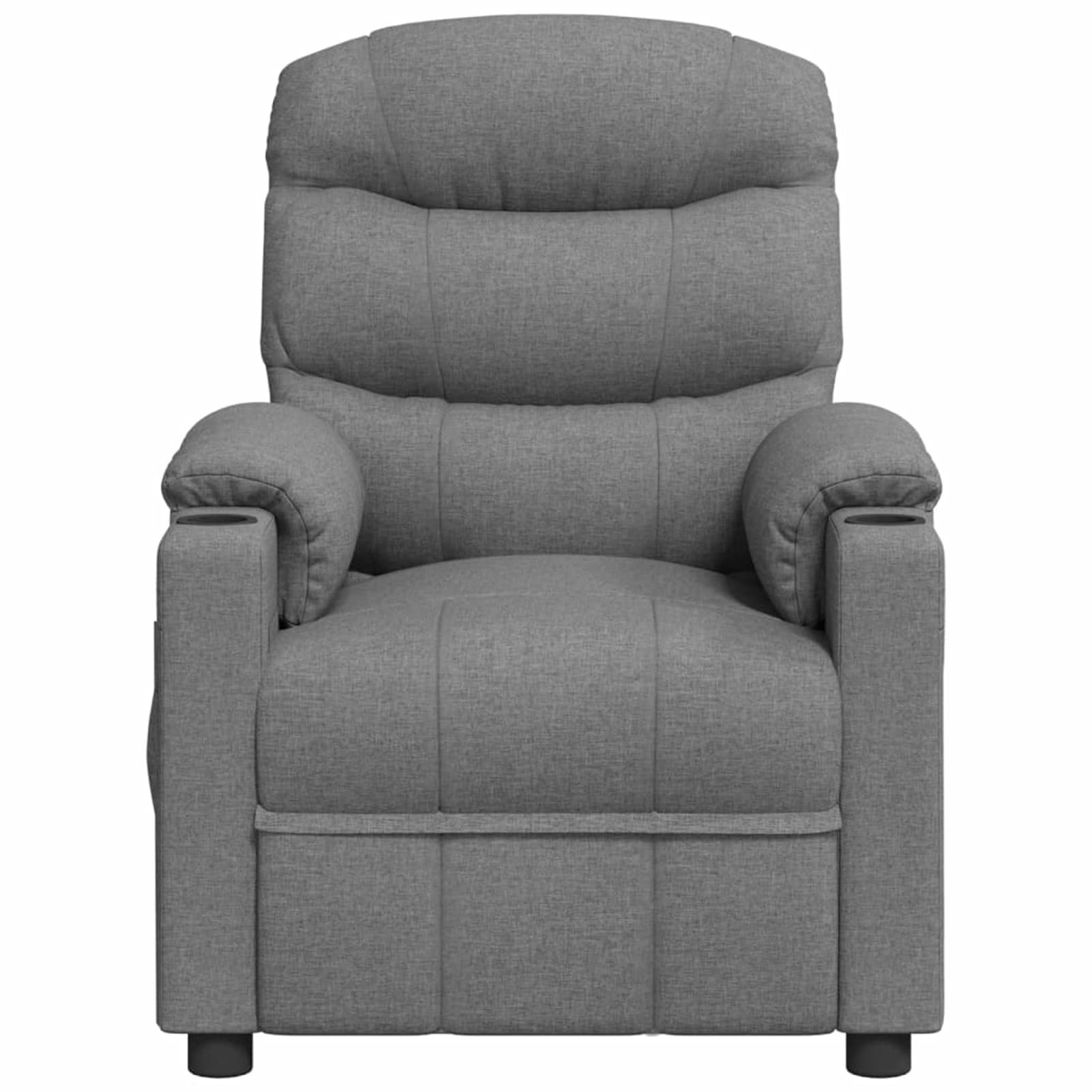 Festnight Sillón Reclinable con Reposapiés -Sillón de Masaje Reclinable-Butaca para salón - Máximo Relax y Confort - con Cómodo de Apertura Push Back - Gris Claro