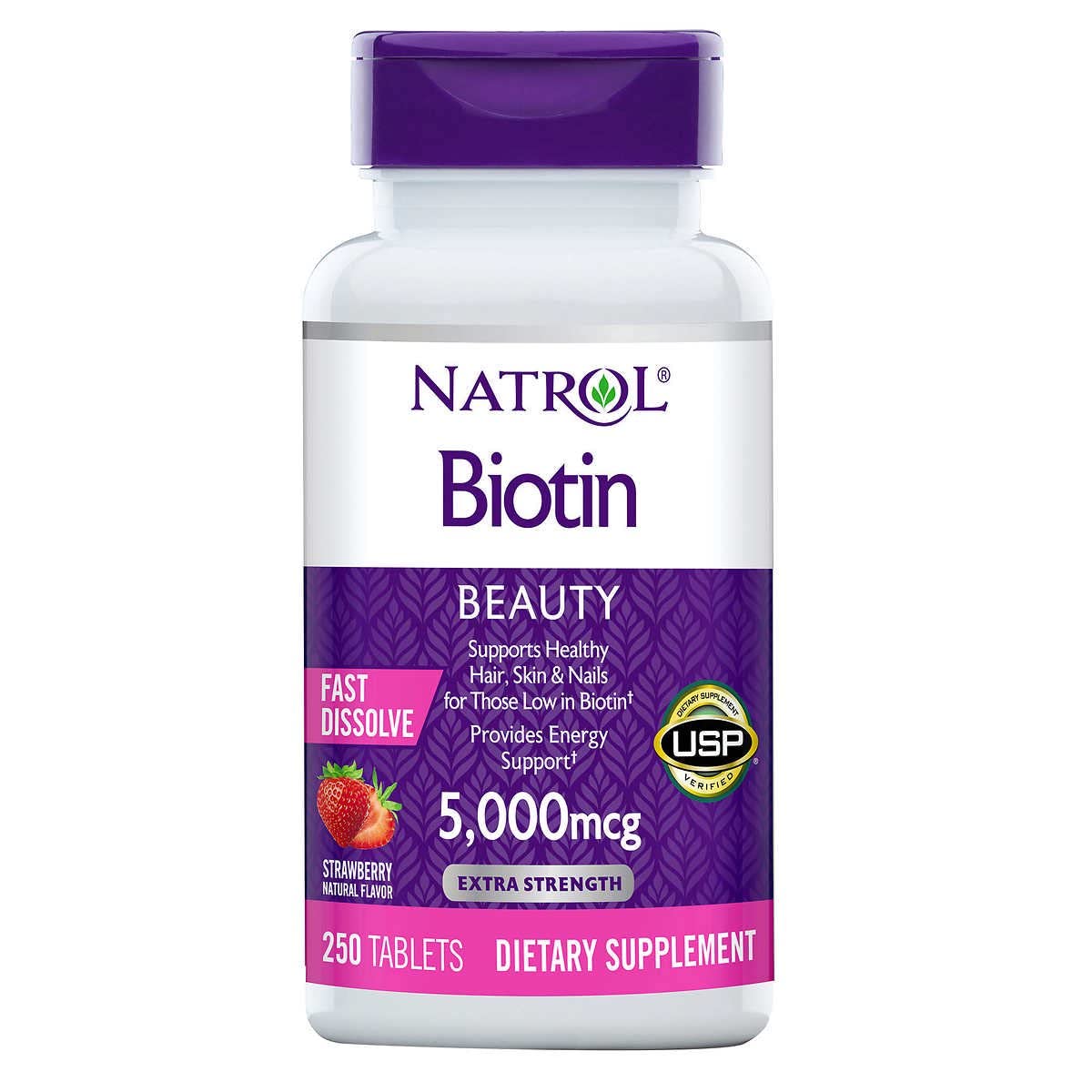 Biotin 5000 mcg., 250 Fast Dissolve Tablets