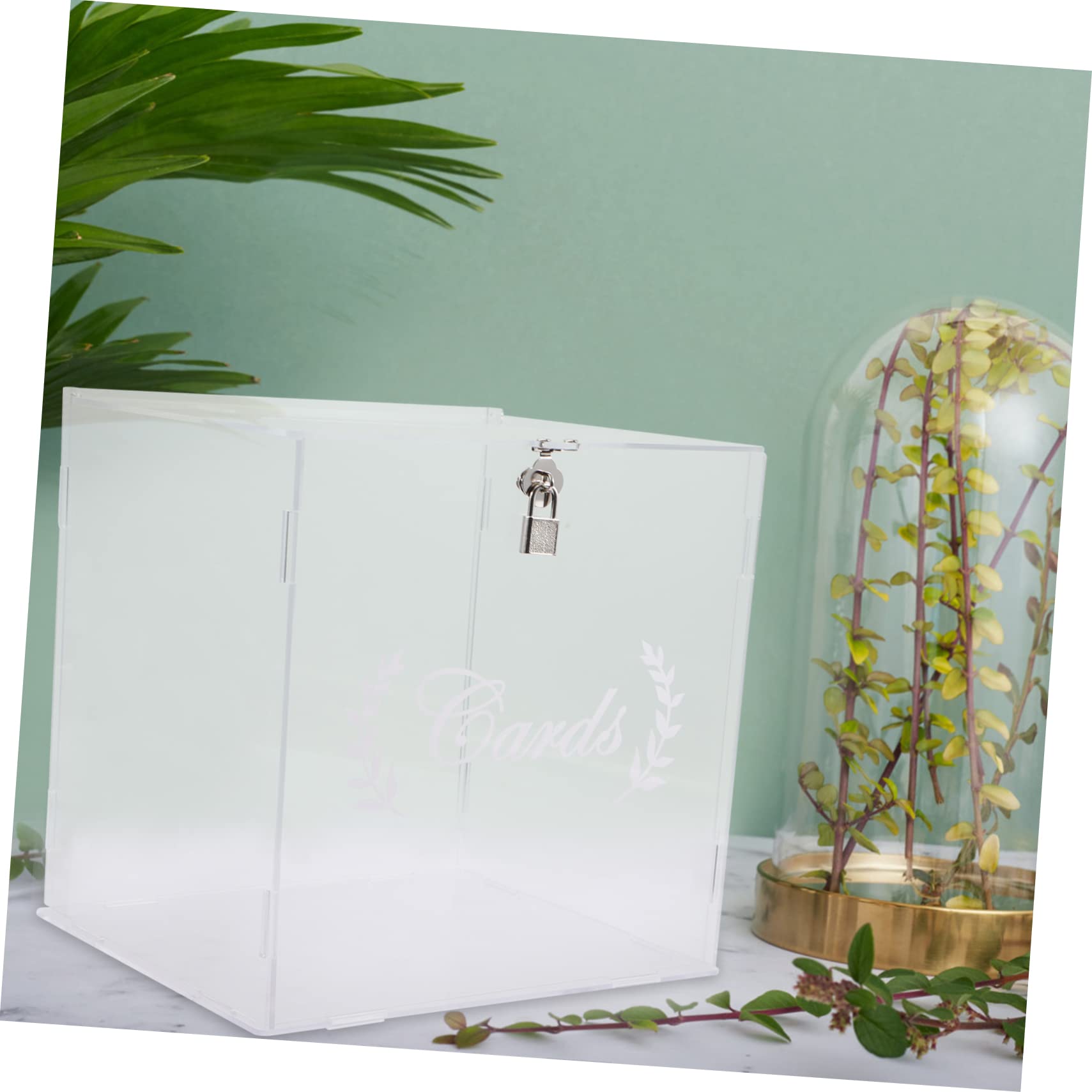 Urne Acrylique Transparente pour Cartes de Mariage et Fête