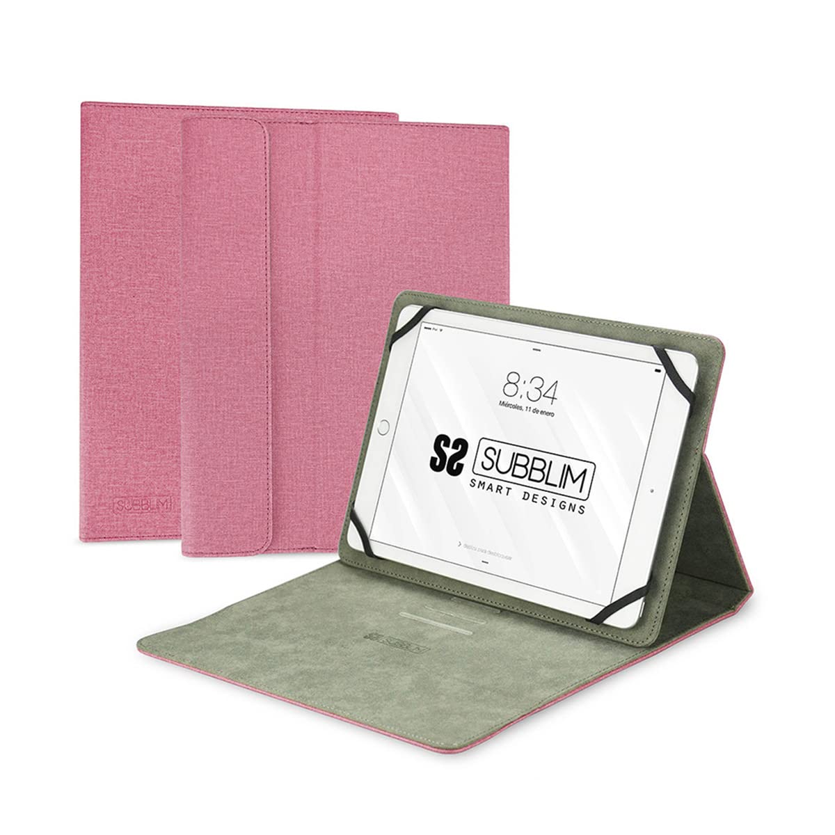 Funda Subblim Clever Stand para Tablets de 9.6"-11"/ Rosa