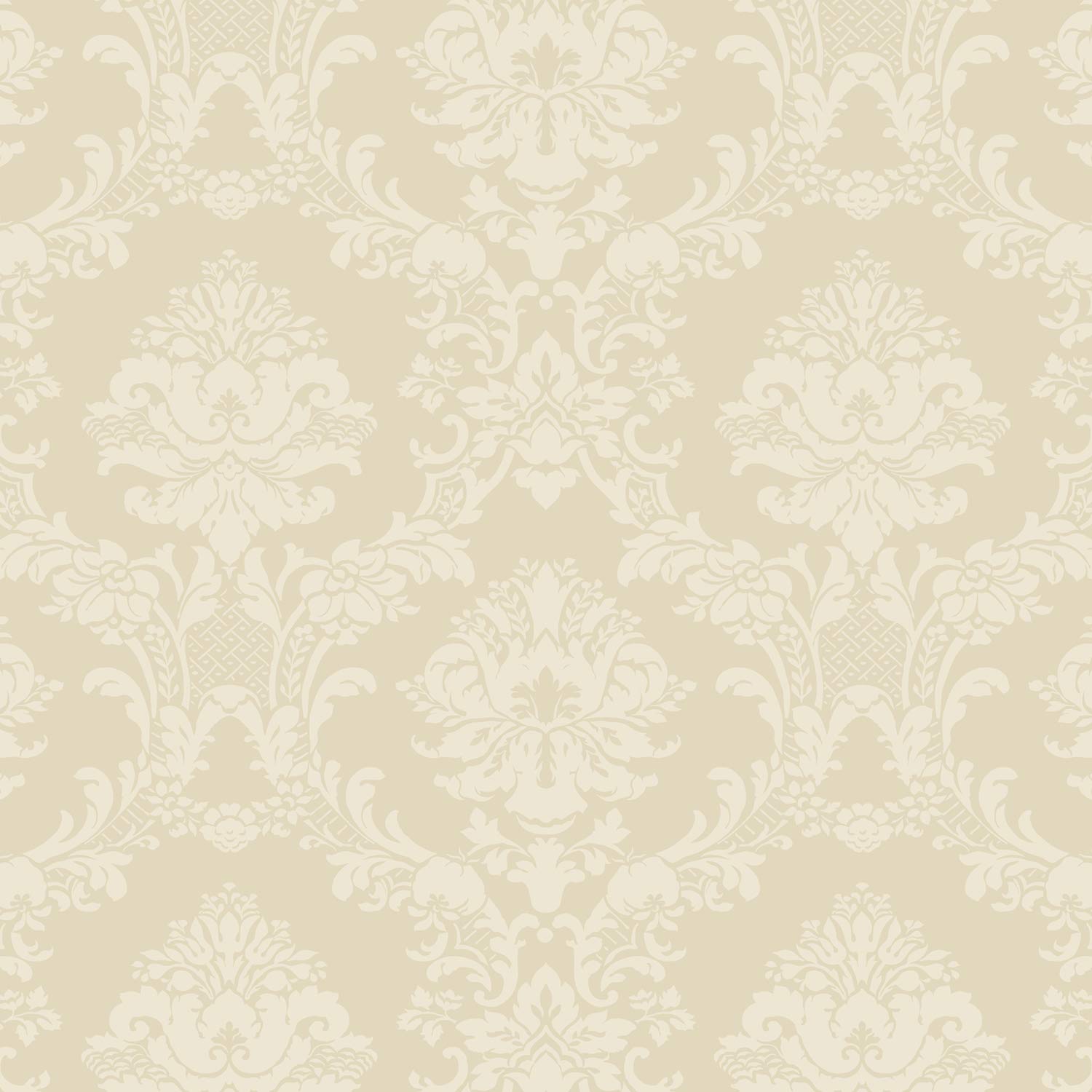 Norwall SB37908 Damask Prepasted Wallpaper, Cream