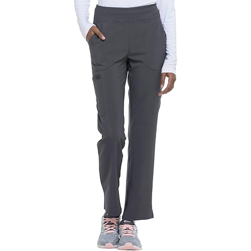 Dickies EDS Essentials Women Scrubs Pant Natural Rise Tapered Leg Pull-On DK005