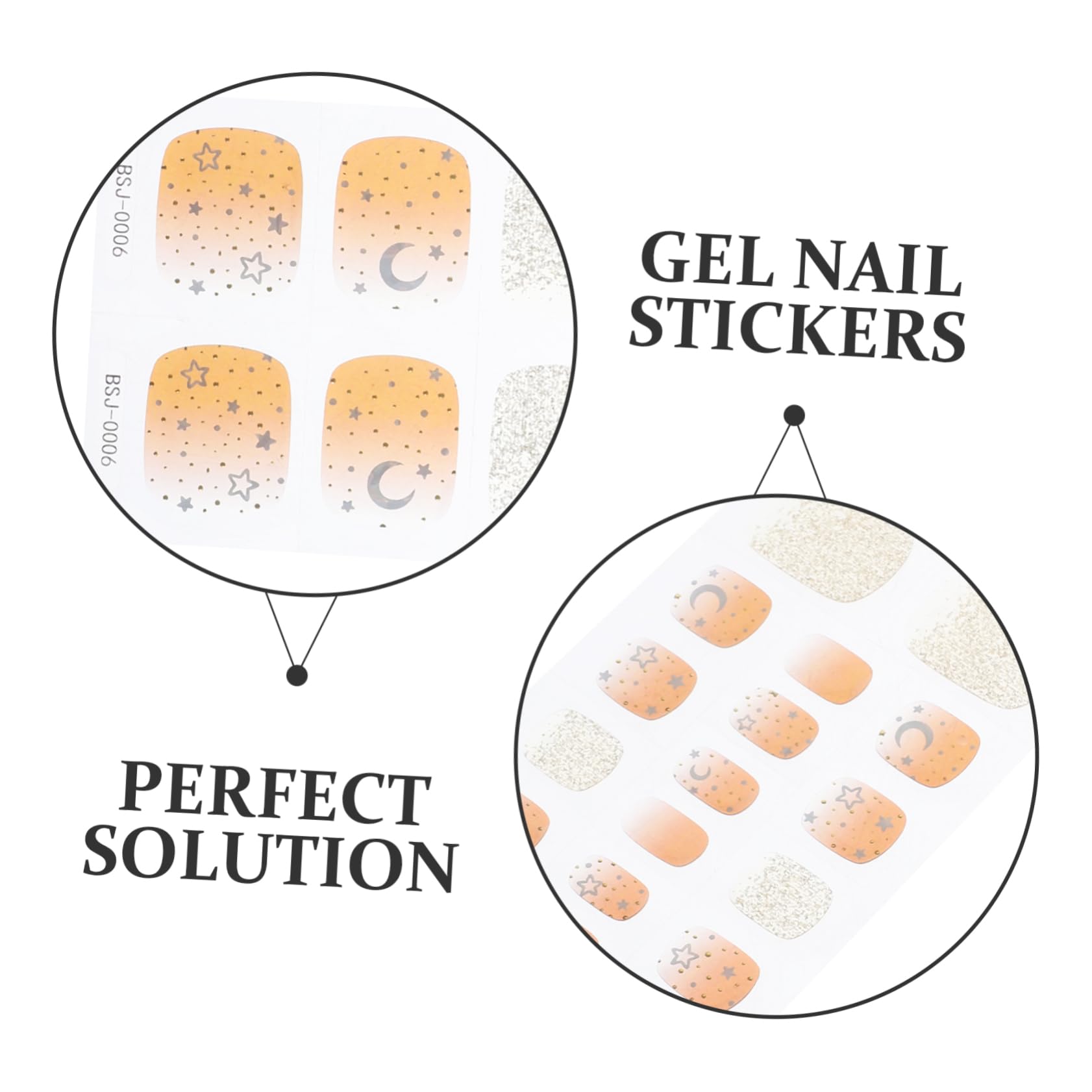 Ipetboom 4sets Per Unghie Gel Semi Indurito Adesivi Per Nail Art Facili Applicare e Rimuovere Decorativo Per Unghie Design Adesivi Autoadesivi Per e Ragazze