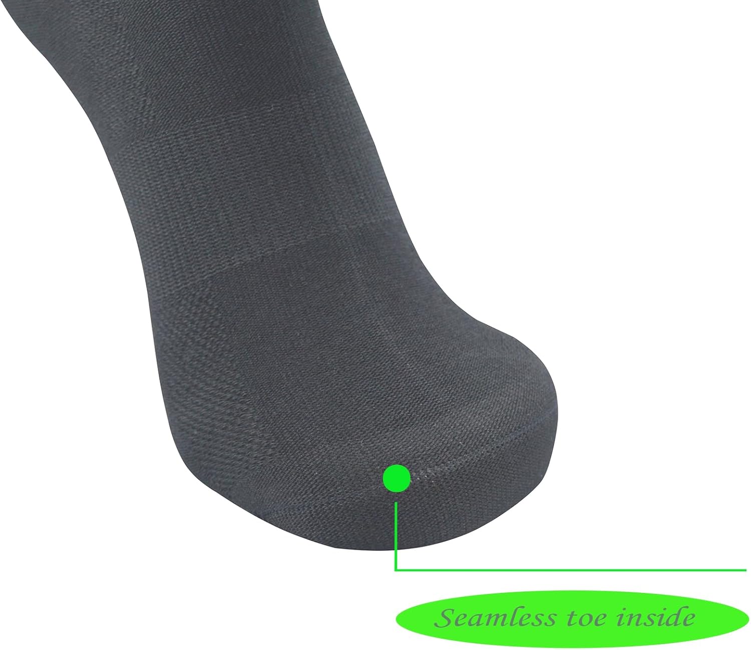 Yomandamor Men's 6 Pairs Bamboo Rayon Breathable Diabetic Mid-Calf Socks with Arch Support,10-13 - Image 3