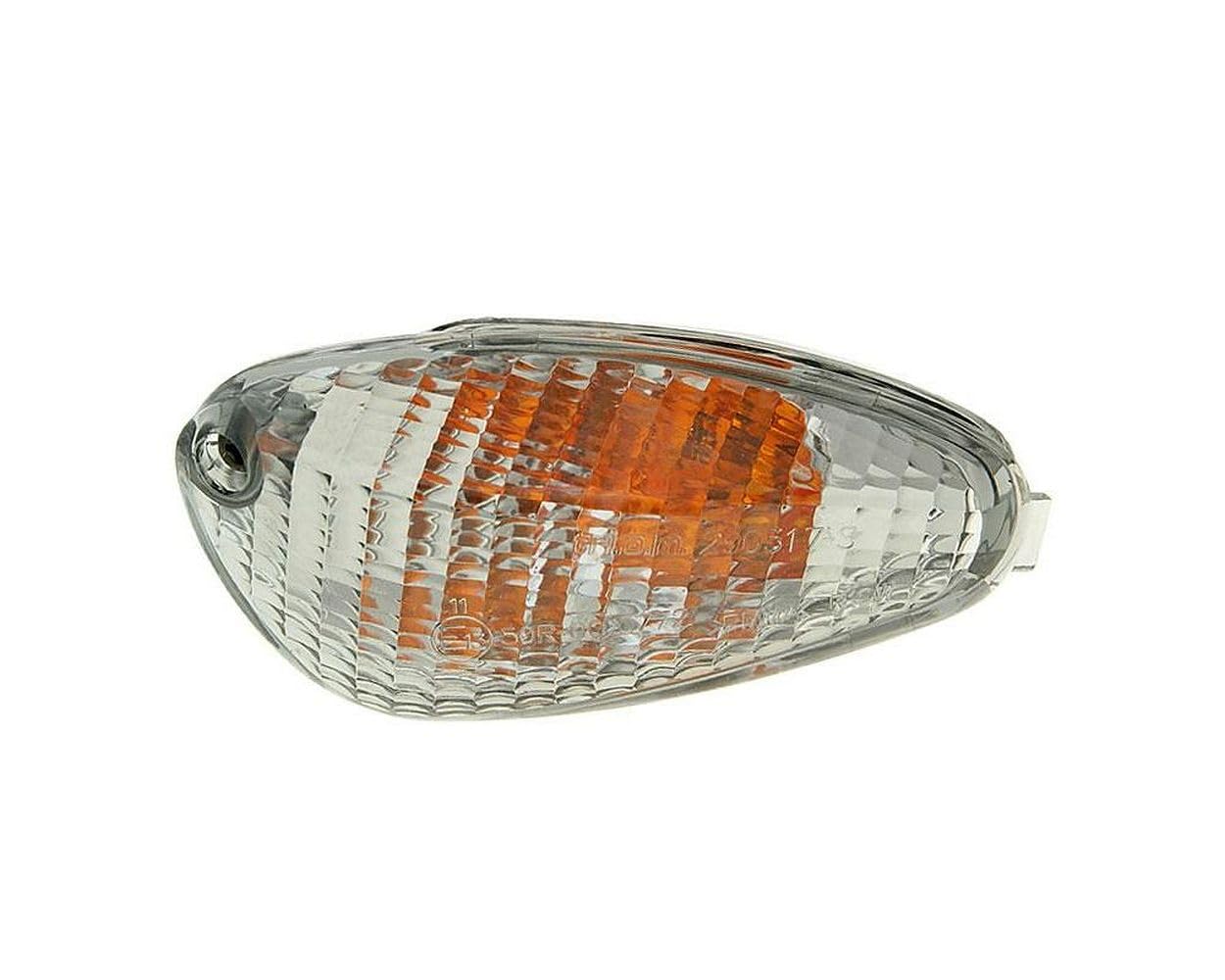PIAGGIO Original Blinker komplett vorne links kompatibel mit Gilera Runner 50 125 180 CAT FX FXR 2T LC Baujahr 98-04 inkl. Leuchtmittel 12V10W BA15S
