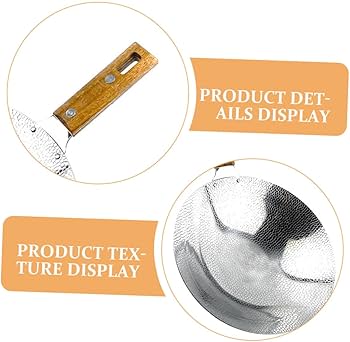 Amazon.com: Stainless Steel Wok with Wooden Handle, 13.38 Inch