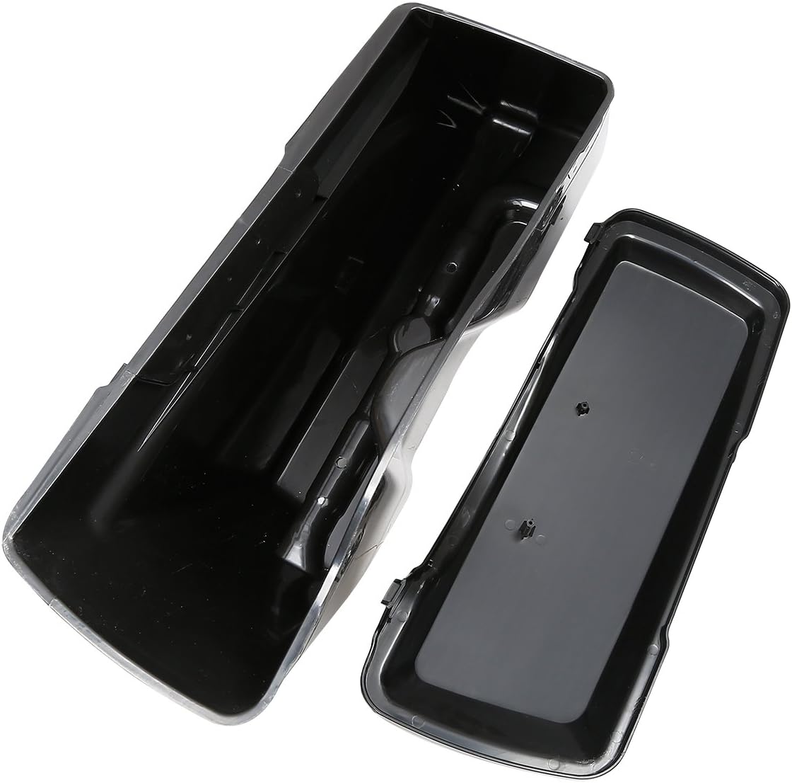 5" Stretched Extended Hard Saddlebags For 1993-2013 Harley Touring Models FLT,FLHT,FLHTCU,FLHRC,Road King,Road Glide,Street Glide,Electra Glide,Ultra-Classic,Unpainted Black