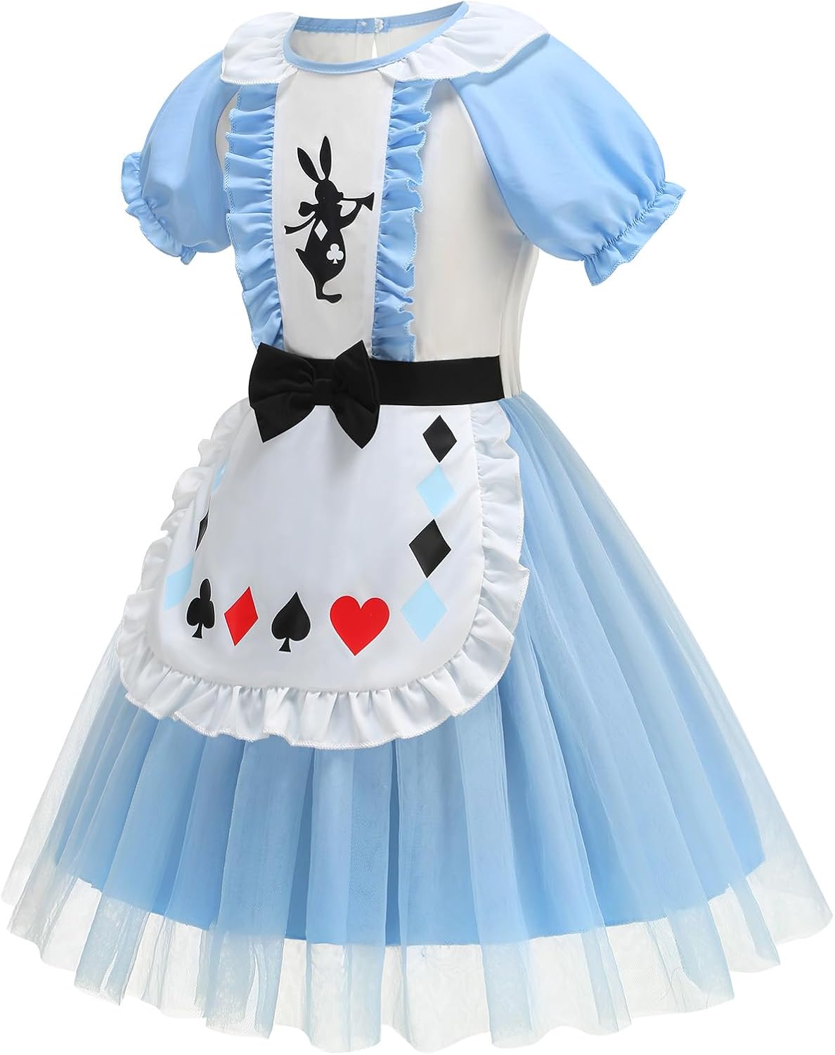 Princess Costume for Girls Halloween Dress with Headband and Stockings - Image 2