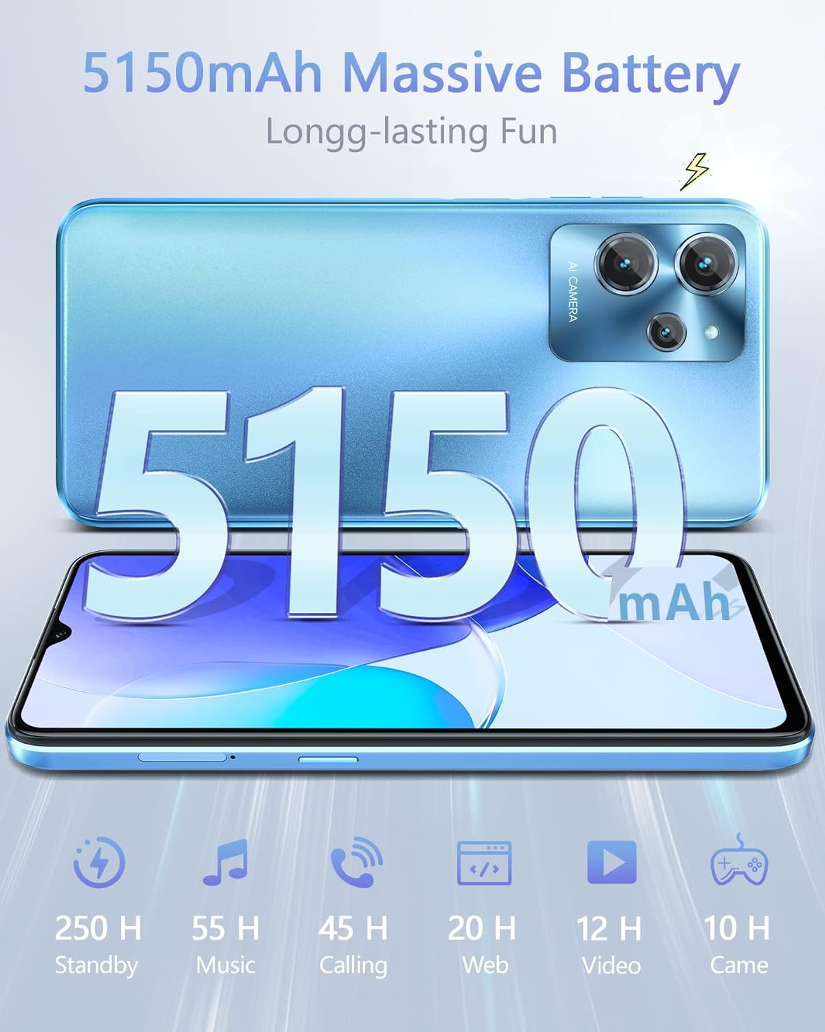 Amazon | OUKITEL C32スマートフォン（2023）、6.52インチスクリーン