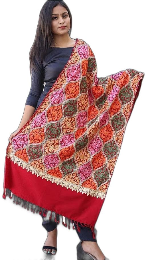 WOMEN SHAWLS, WOMEN STOLES,SHAWLS FOR WOMEN, SHAWLS,STOLES, EMBROIDERY SHAWL FOR WOMEN,EMBROID AMR-P119-image-17