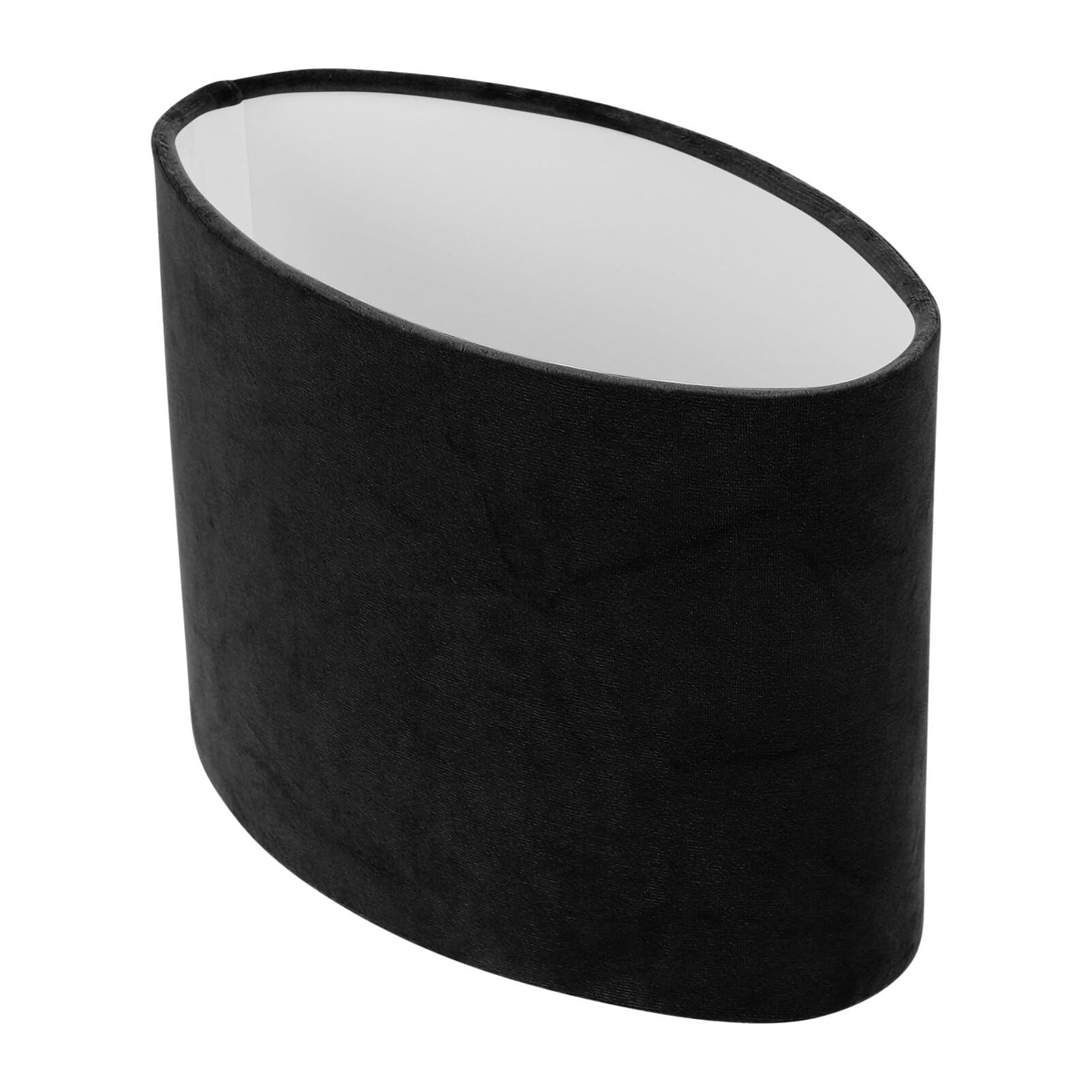Housoutil Pantalla de Lámpara Ovalada de Tela Forro Blanco, Fácil Instalación y Luz Difusa Decorativa para Sala y Dormitorio