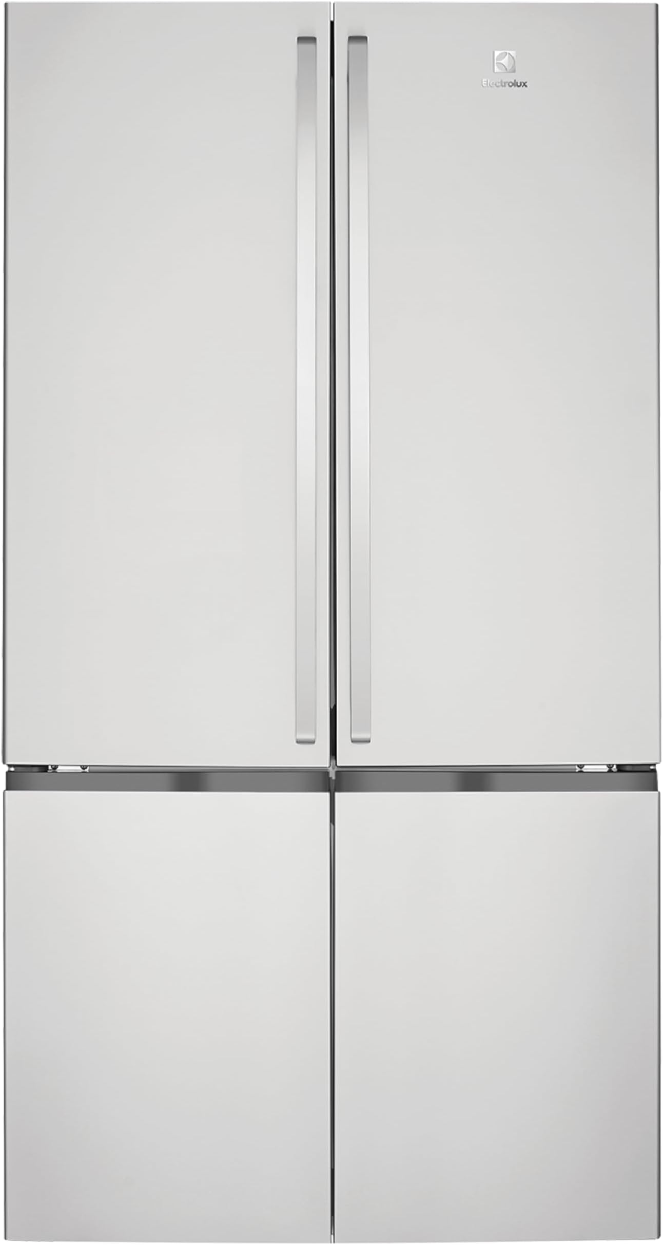 Electrolux 600L Gross Side by Side 4 Door Premium Refrigerator, 10 Year Warranty on Inverter Compressor, French Door Fridge, EvenTemp Cooling System, Large Metal Bottle Rack, Stainless Steel, EQA6000X
