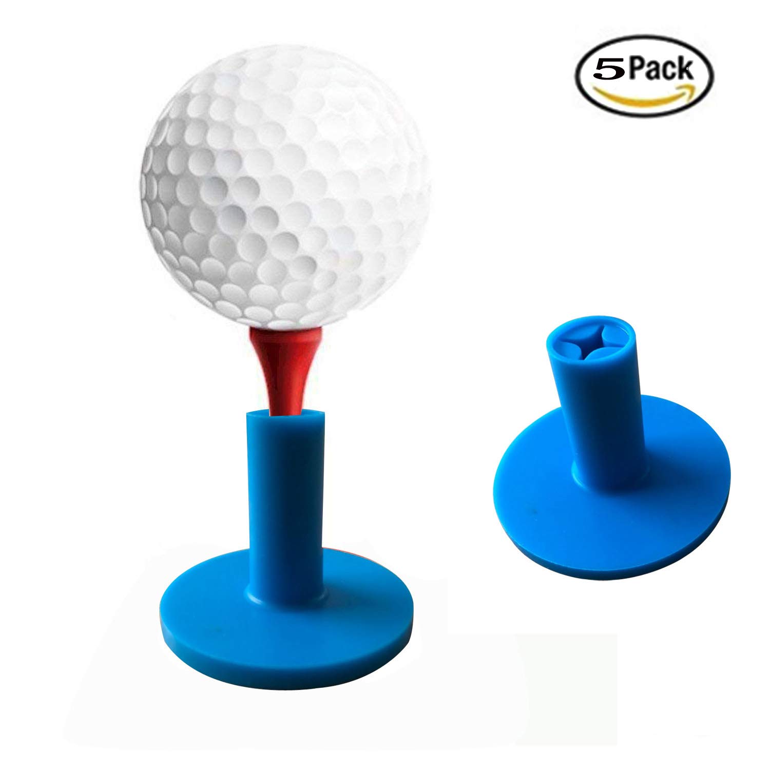 Kofull Soporte de Goma para Tees de Golf para práctica y conducción, 5 Unidades