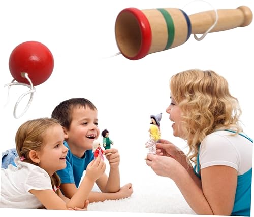 Miniatura 8 de ibasenice 4 piezas de regalos japoneses juguetes preescolares tazas para niños Kendama String Ball para principiantes habilidades motoras juguetes