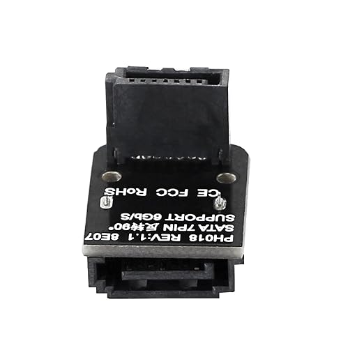 CERRXIAN Adaptador SATA 270° 7Pin Macho a Hembra x2 miniatura 5