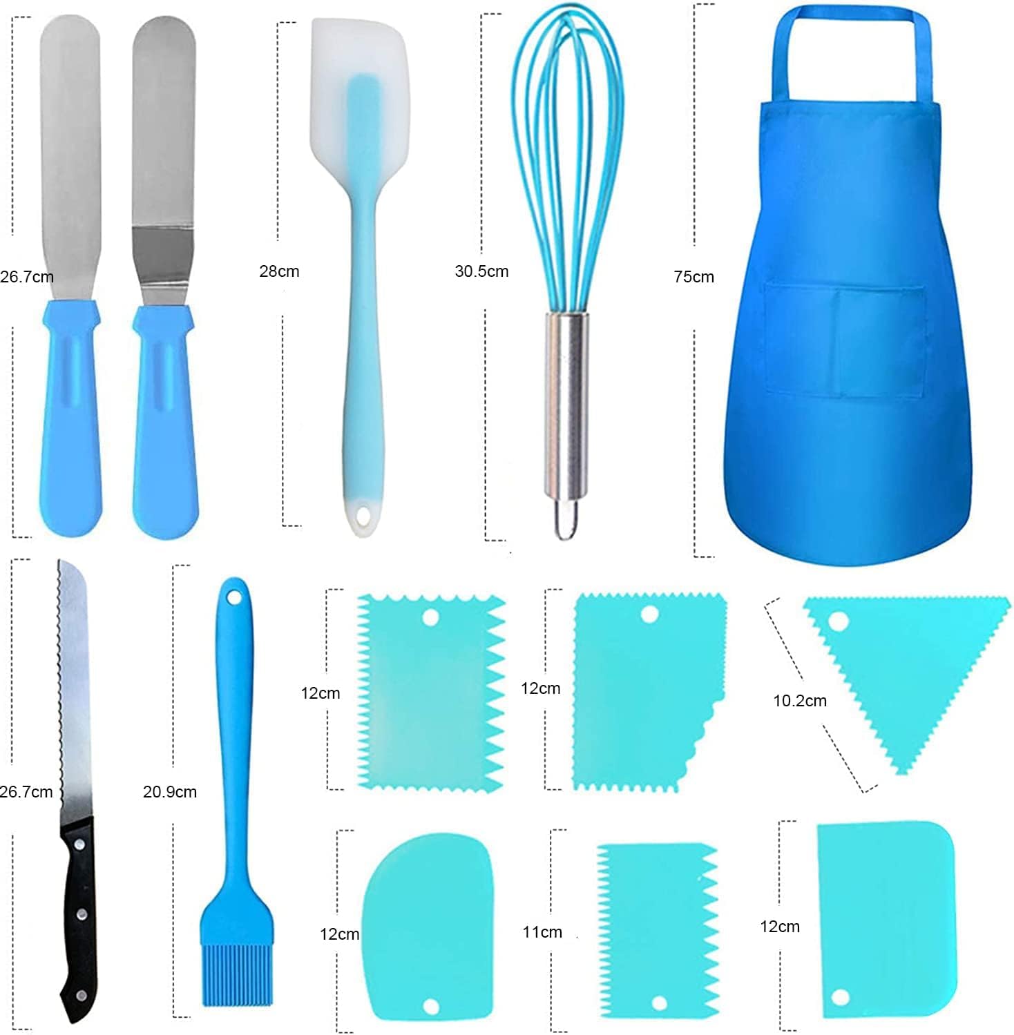 368 Pcs Cake Decorating Kit with 3-Layer Storage Box, 65 Piping Tips, Icing Bags, Russian Tips, Cake Tools Set for Cupcakes, Birthday, Baking and Frosting Accessories