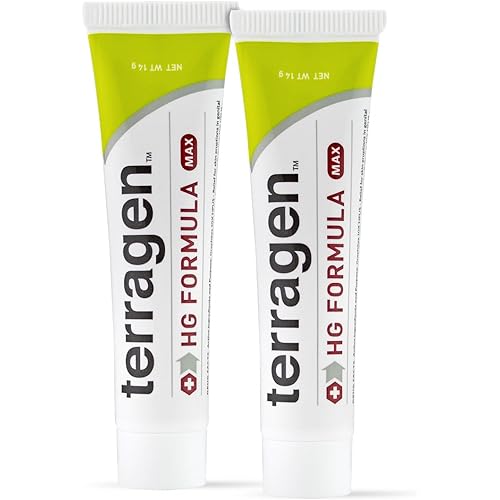 Terragen HG Formula MAX by terrasil, Fast Soothing Natural Treatment Cream for Genital Sores & Effective Outbreak Support, for Men and Women (14g 2-Pack)