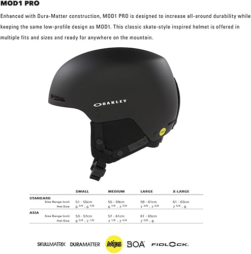 Miniatura 6 de Oakley MOD 1 Pro MIPS - Casco de esquí y snowboard para hombre y mujer + paquete con botella de agua plegable de diseñador iWear con mosquetón