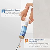 Vista 4 de Gel para Cucarachas Listo para Usar, Mata Cucarachas para Interior y Exterior, Control Efectivo de Cucarachas - 4 Tubos de 30 Gramos