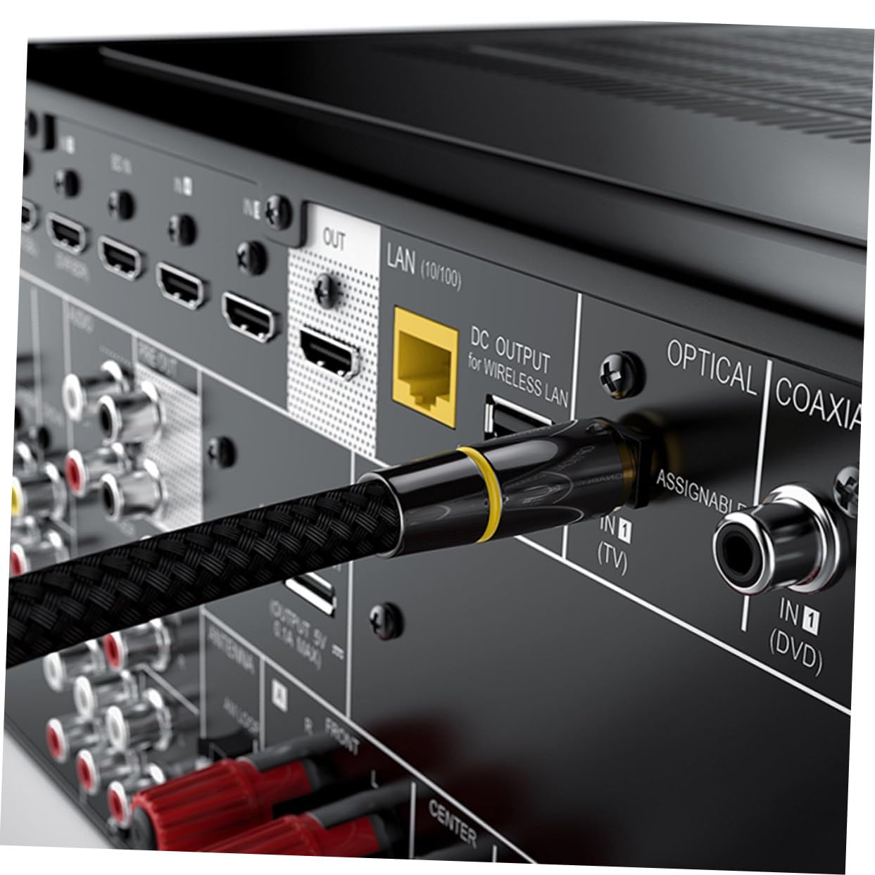 Câble Audio Optique Connecteur Mâle-mâle Transmission Signal sans Perte Installation Plug And Play Facile