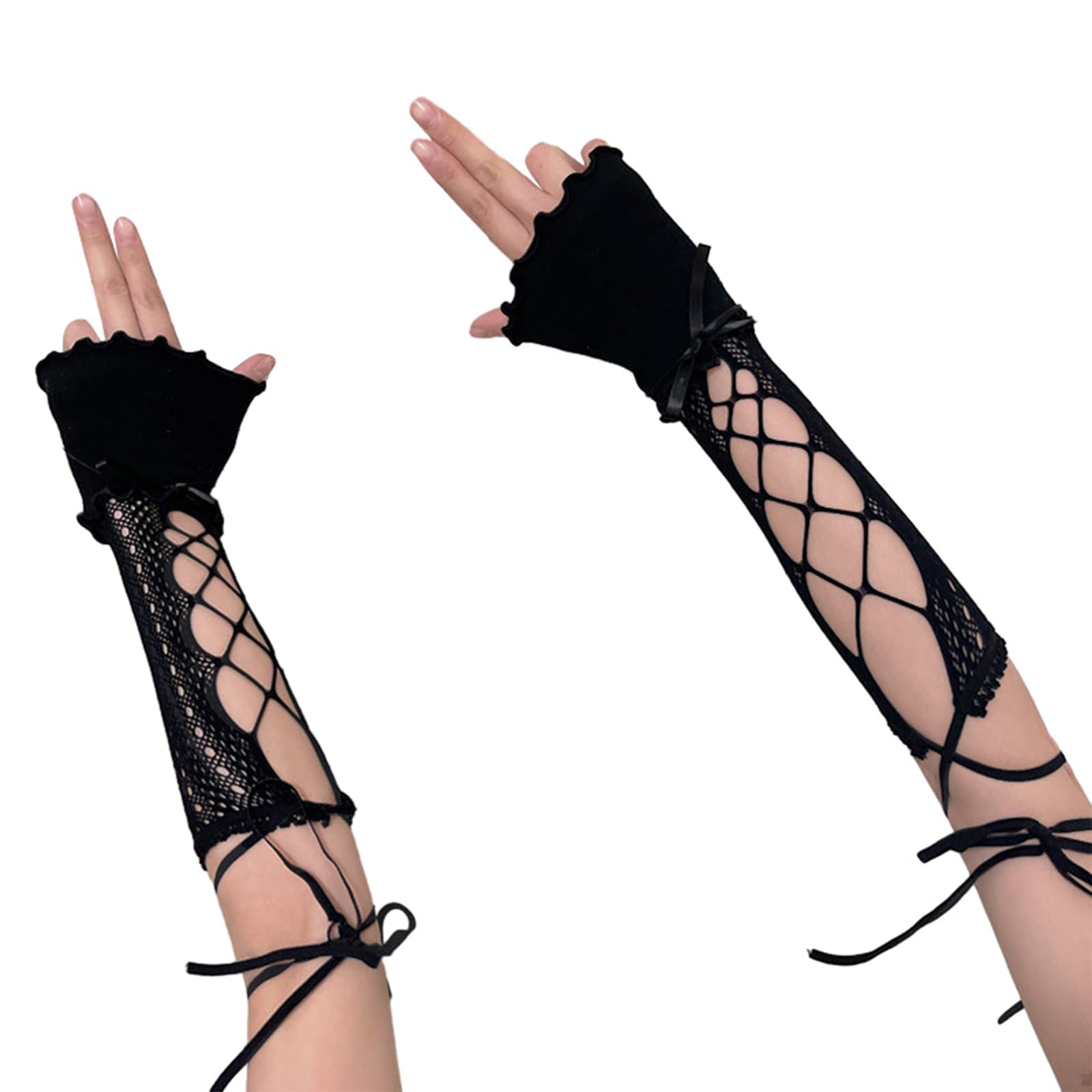 Half Finger Lace Sleeves Decorative Sleeves For Female Hollowed Arm Sleeves Size Girl Animes Arm Decors