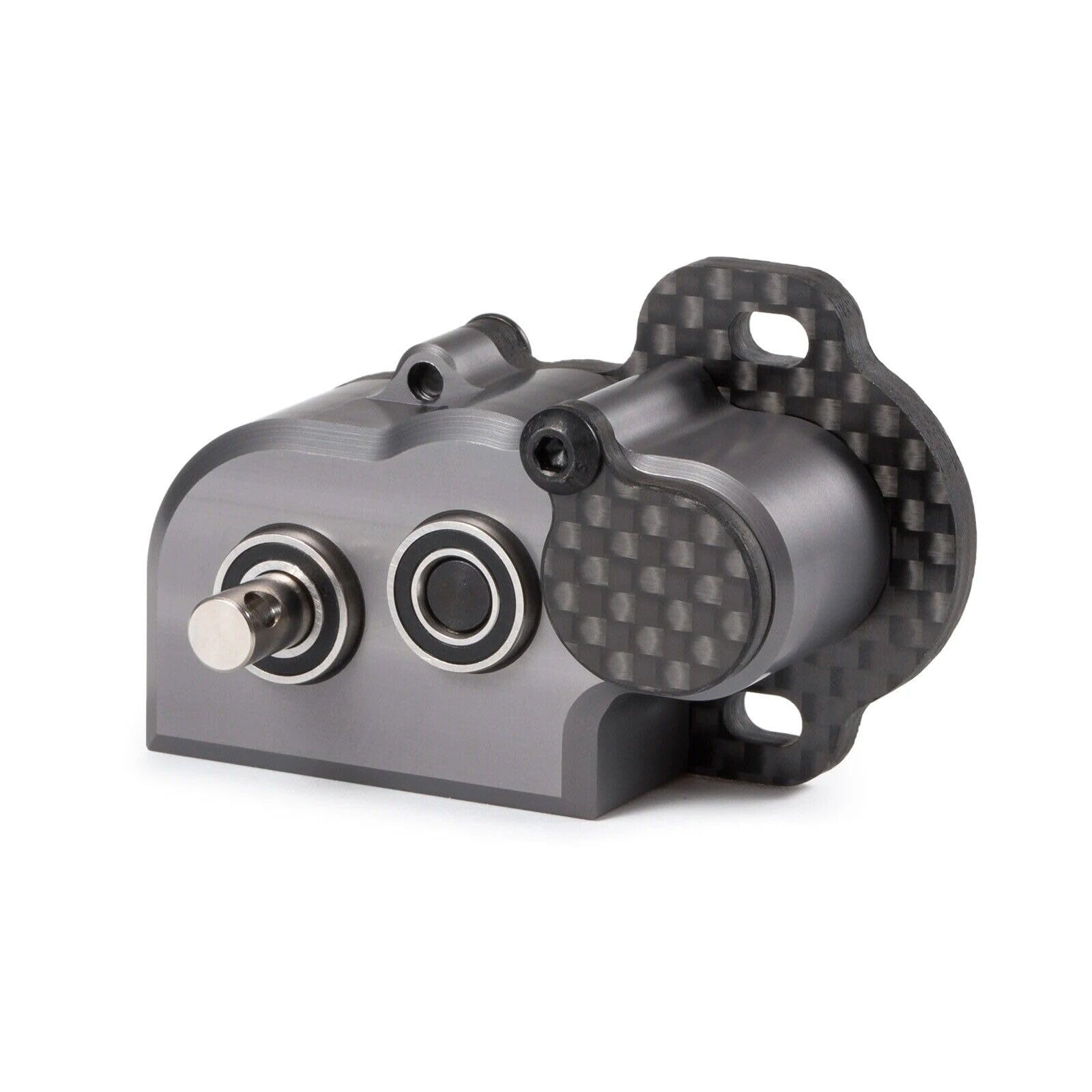 Tiny Portal Transmission 48P Gearbox with Slipper Pad for 1/10 LCG Chassis Cheater Rigs Capra AR45P CP44 Enduro Comp Fox Portal Axle Comp Builds (Gray)