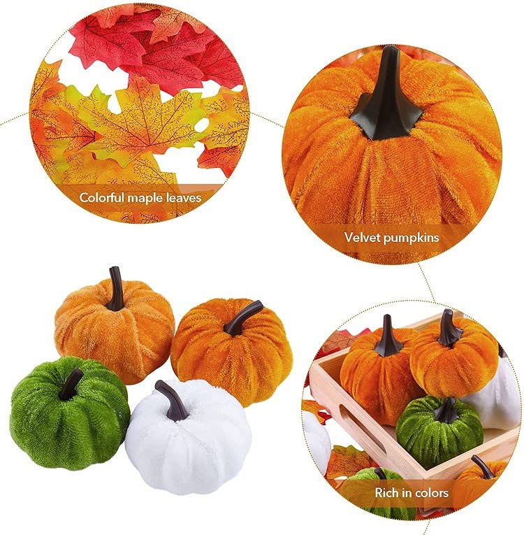 Halloween sztuczne dynie aksamitna dynia dekoracyjna ozdoba mini sztuczne dynie na jesień żniwa jesień dekoracja domu (dynie)
