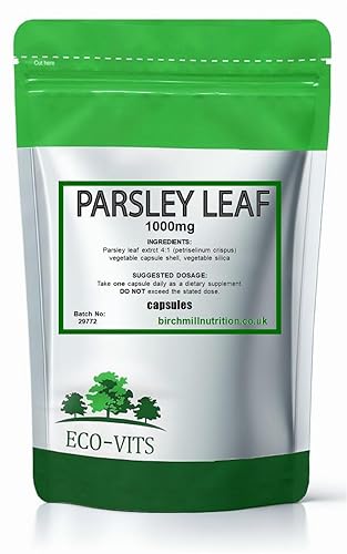 Parsley Leaf 1000mg 60 Capsules, Kidney & Urinary Tract Support,