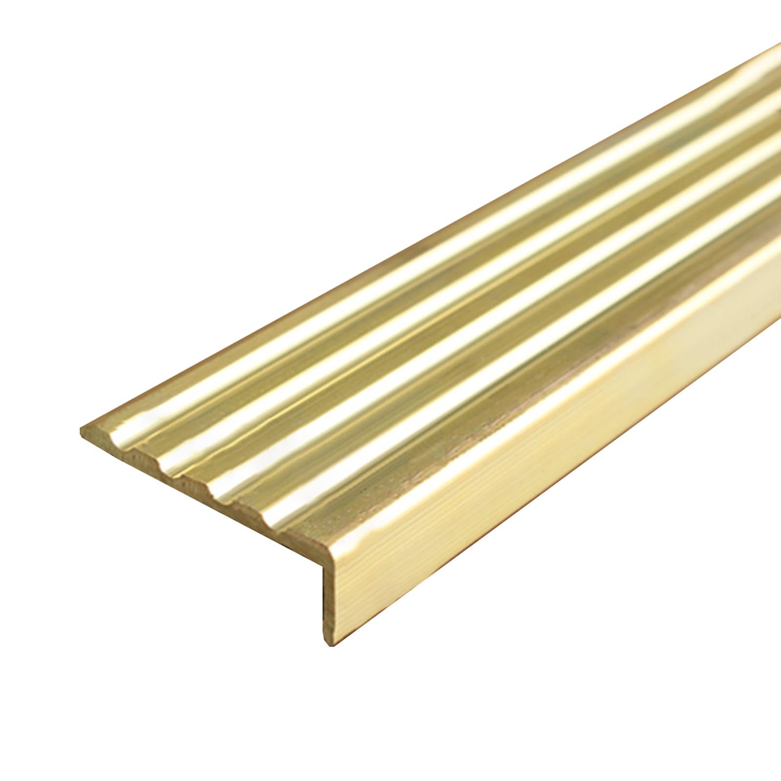 Protezione per bordi scale antiscivolo in ottone massiccio, impermeabile, in metallo, a forma di L, 30 x 11 mm, per gradini sicuri e una maggiore durata