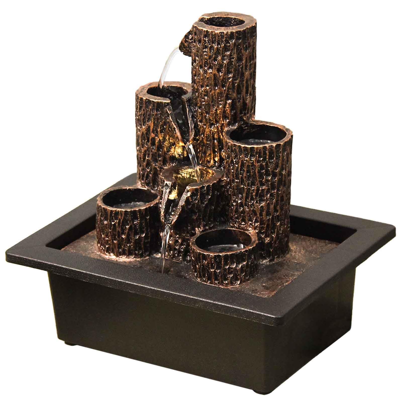 Desktop fountain, Feng Shui Zen Meditation Desktop Fountain, for Office Living Room, with Led Light