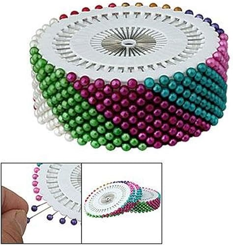 Miniatura 2 de La Tartelette Alfileres decorativos redondos de cabeza recta, 1.5 pulgadas - 480 piezas (multicolor)