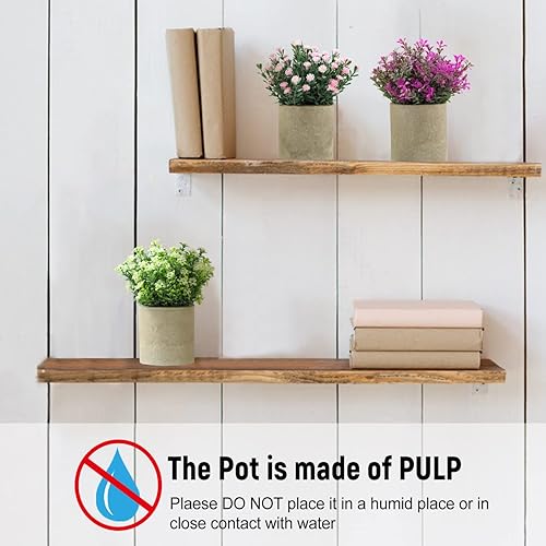 Miniatura 4 de ALAGIRLS Juego de 3 plantas falsas pequeñas para decoración del hogar en interiores plantas artificiales en maceta sala de estar dormitorio baño