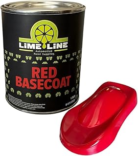 LiME LiNE Automotive Basecoats, 1k Urethane Base Coat Color (Red Basecoat Pint)