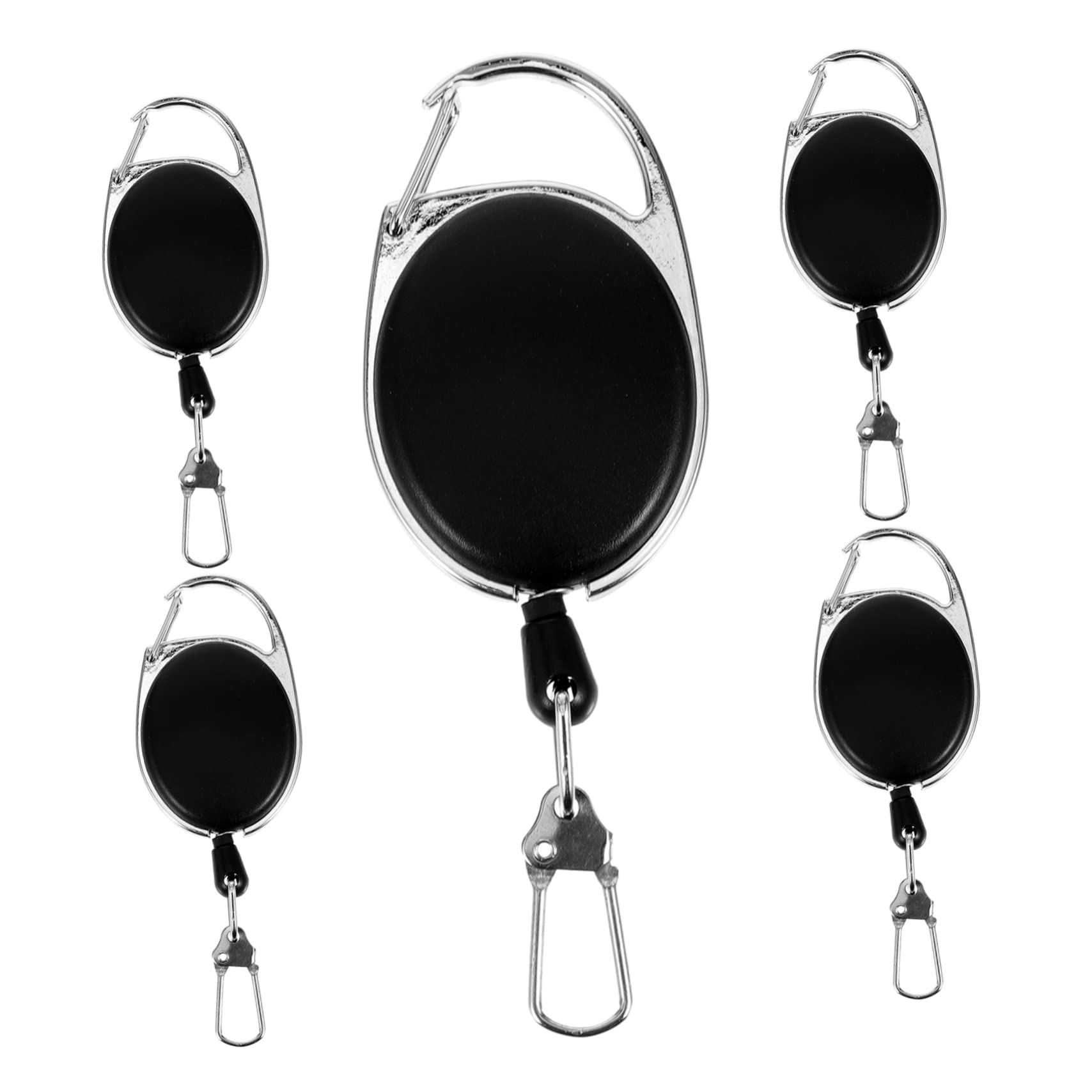 ibasenice Portachiavi Retrattile con Carabiner Outdoor E Arrampicata E Antiperdita Facile Attaccare E Cinture 5 * 5