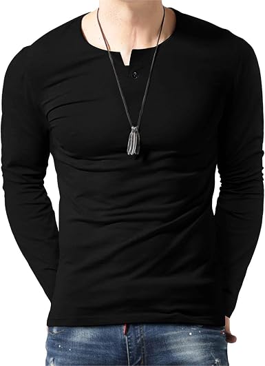 Men's Fashion Casual Front Placket Long 