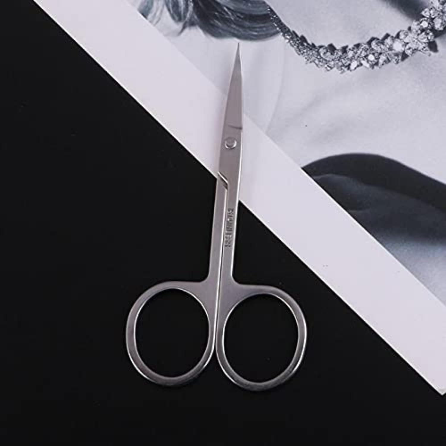 Toolbux 10PC Stainless Steel Small Scissors Set – Precision Grooming Shears for Eyebrows Nose Beard Mustache Cuticle Nail Baby Facial Hair – Travel-Friendly Silver - Image 7 thumbnail