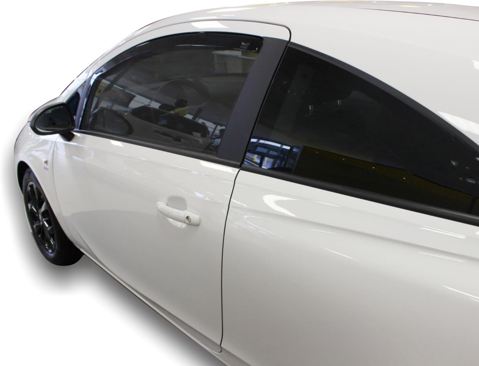 J&J AUTOMOTIVE Deflettori d'Aria per Opel Corsa E 3-Porte 2015-2019, Set da 2 Pezzi, Nero Fumé Oscurato Heko