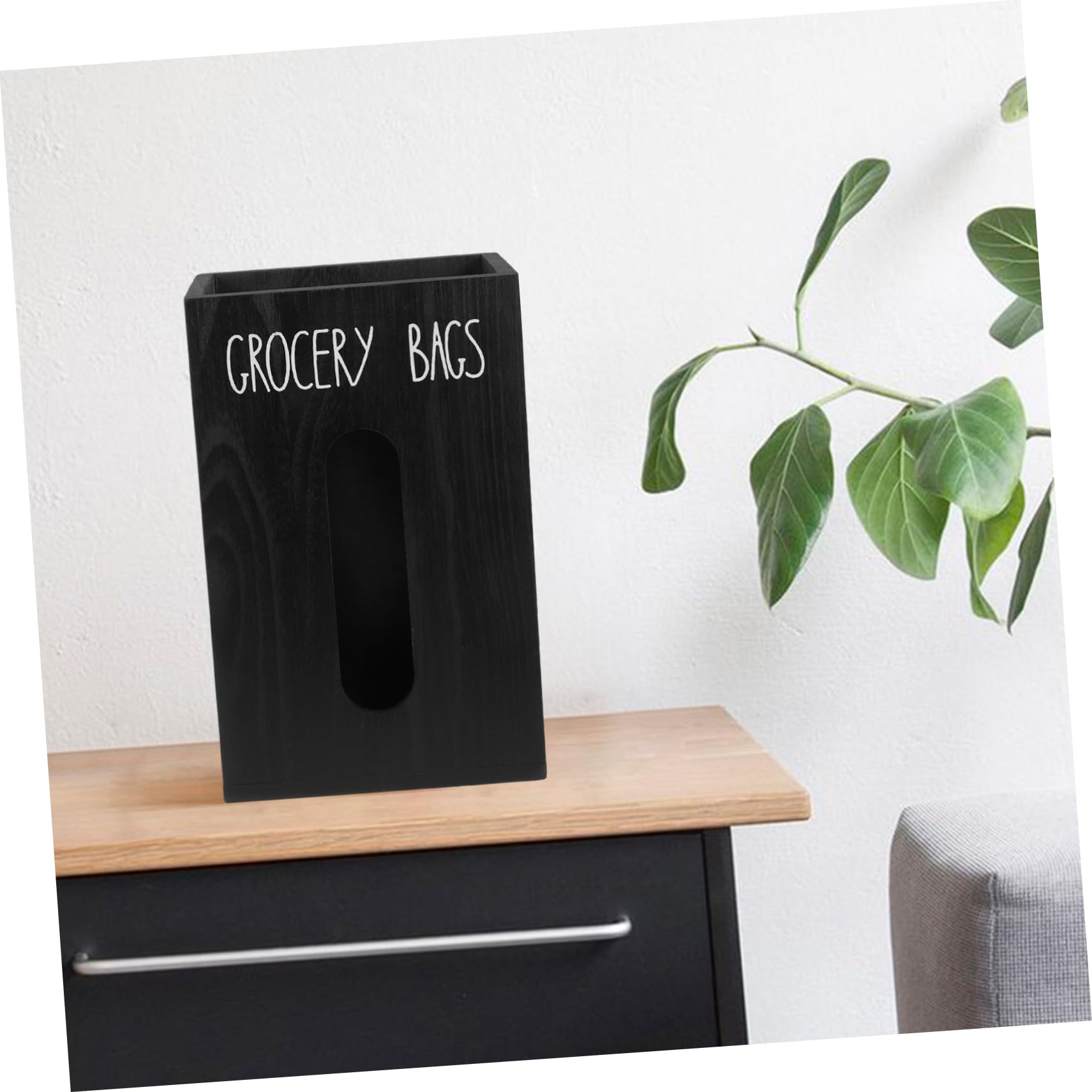 Caja De Almacenamiento para Bolsas De Basura Organizador De Bolsas De Supermercado De Madera Dispensador De Rústico