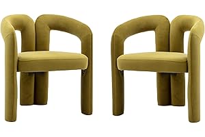 SZLIZCCC Velvet Olive Modern Dining Chair Set