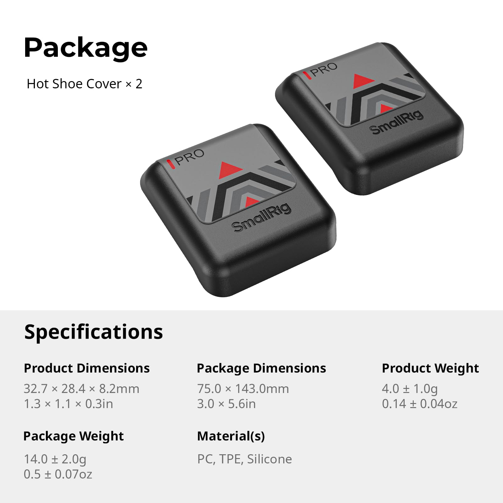 SMALLRIG Confezione da 2 Coperture per Slitta a Contatto Caldo, Tappo Protettivo per Sony A9 III / A7 IV / A7 V / A7S III / A7R IV, Nero - 549