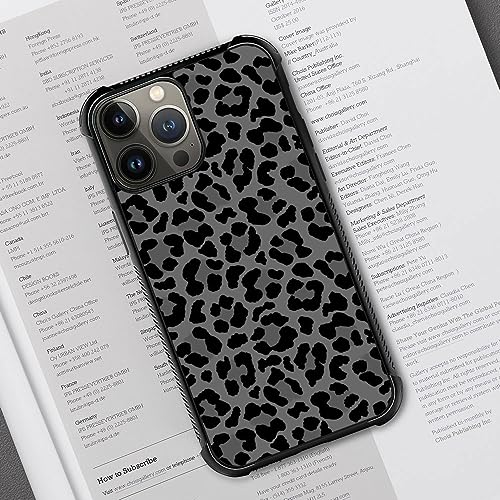 Coque iPhone 15 Pro Max silicone souple graphique léopard noir TPU - 6