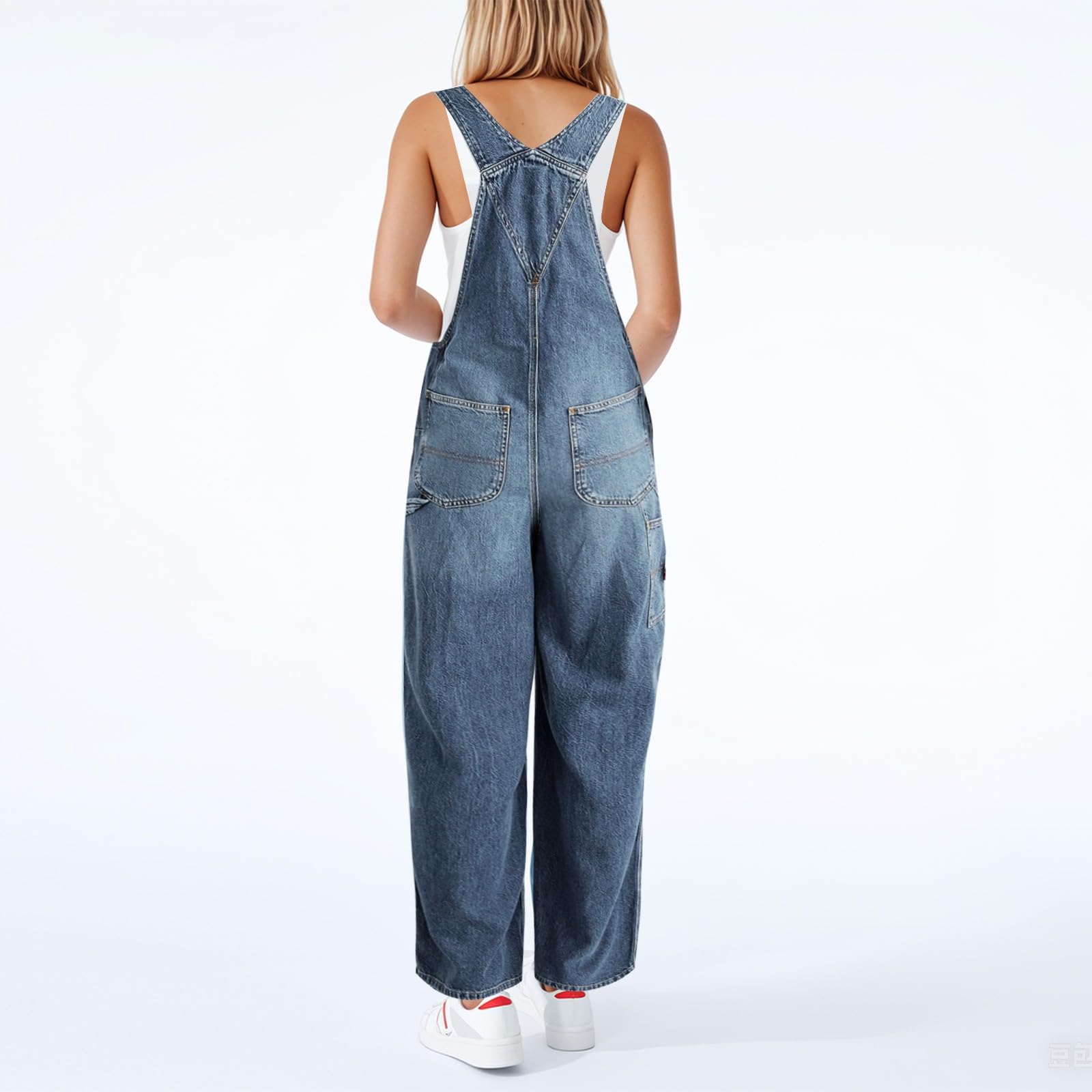 Monos Mujer Mono Vaquero para Peto Algodón Disfraz Ligero Casual Pantalones Invierno Tejanos Largo Vestir Jumpsuit Trabajo Primavera