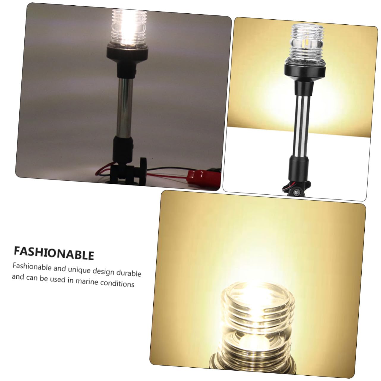Luce di Navigazione LED per Barca da 12v Dc 360° Bianco 4000-4500k Consumo Energetico Ridotto e Struttura in Lega di Alluminio per Yacht e Imbarcazioni da Pesca