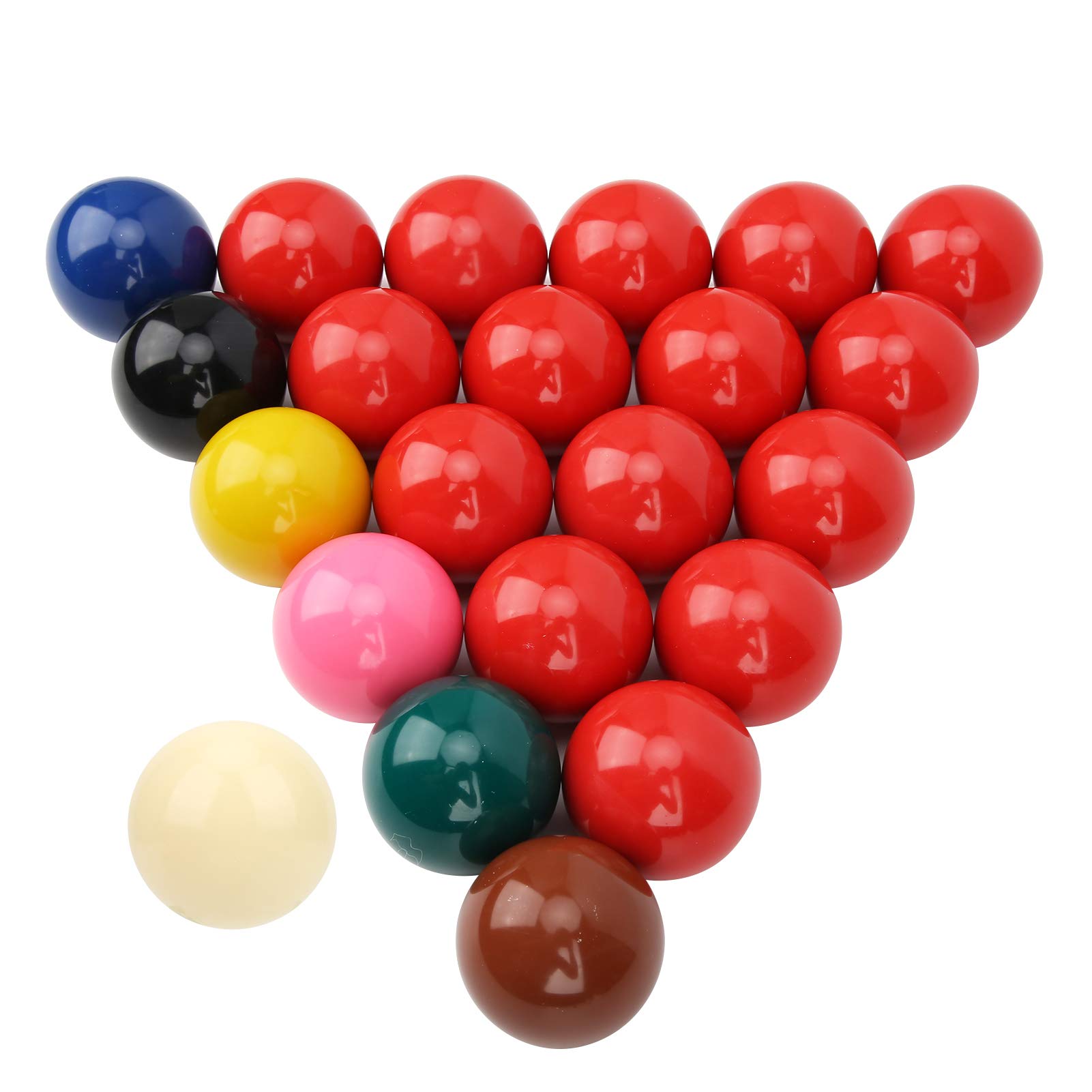 22Pcs 52.2mm 2.1in Snooker Billiard Pool Table Balls Set Resin Lime Powder Pigment for Official Game Ball British Billiard