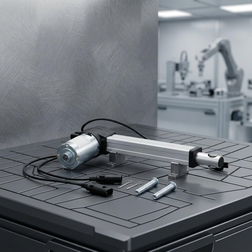Elektrischer Linearaktuator 29V DC 150mm Hub 4500N Schubkraft aus Metall für Sofa Massagebett TV Tisch Steuerung Automatisierungssysteme Industrie Hebevorrichtungen