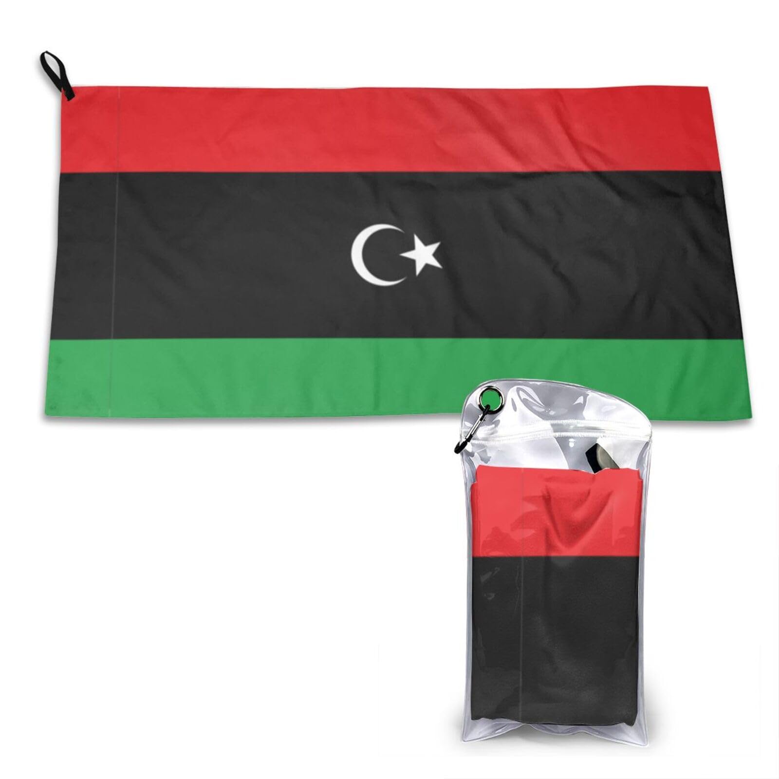 DUYKIMQW Libyan flag Print Quick Dry Towel 16x31.5in White
