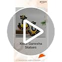 Image of Xtore Resin Floating Ganesha Statues Decorative Showpiece | Spreads Positive Vibes (Pack of 2, Black & Yellow)