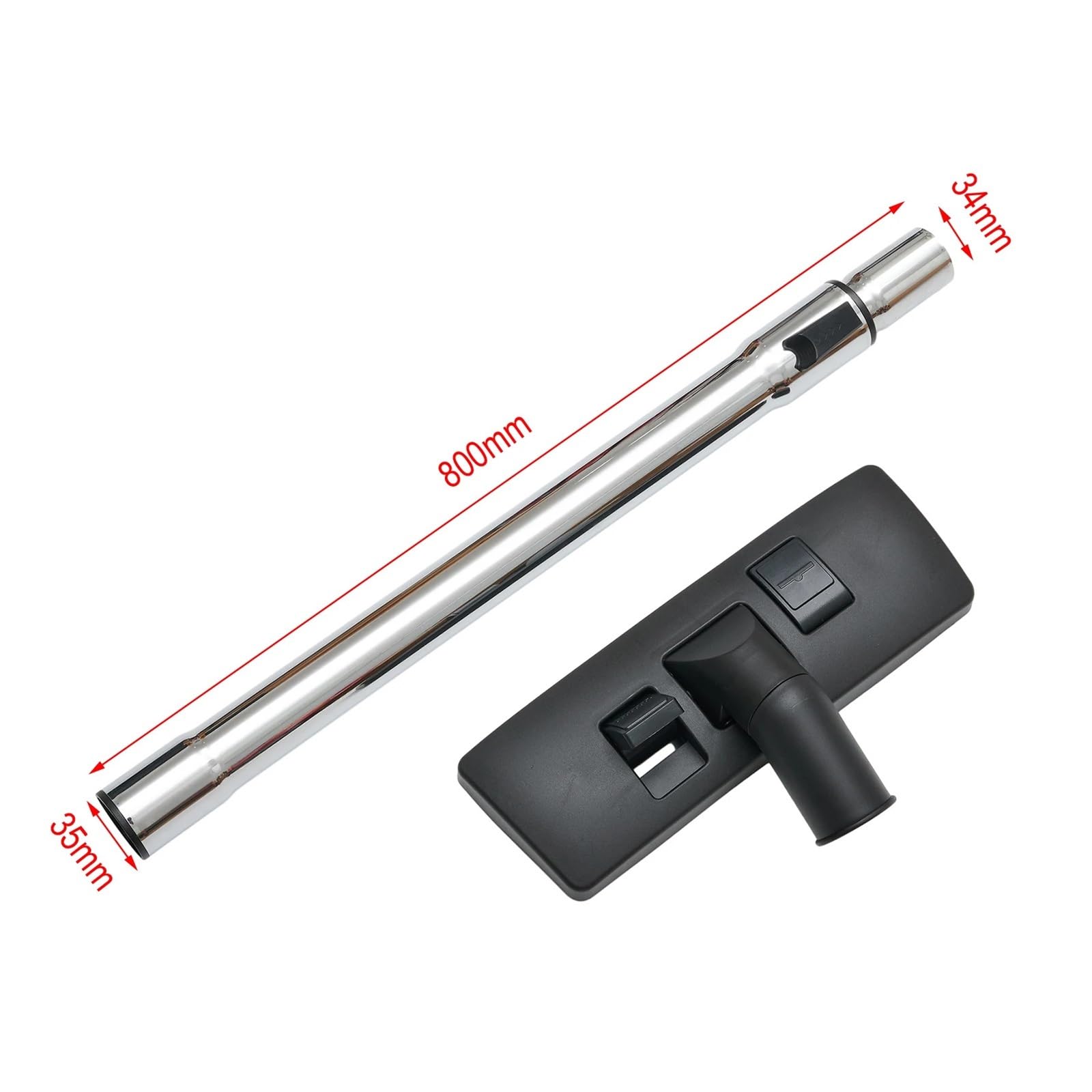 Tubo De Extensión, Boquilla For Suelo, Mango De Varita Ajustable, Cepillo For Alfombras, Varilla De Extensión, Tubo De Acero Inoxidable, Aspiradora Universal De 35mm