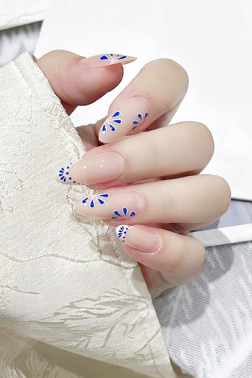 G&D Jewellery Daisy Bloom Handmade Press On Nails | 3 Pack (72 Pieces Total) | Reusable Glossy Artificial Nails for Women & Girls, S_03, Small-image-42